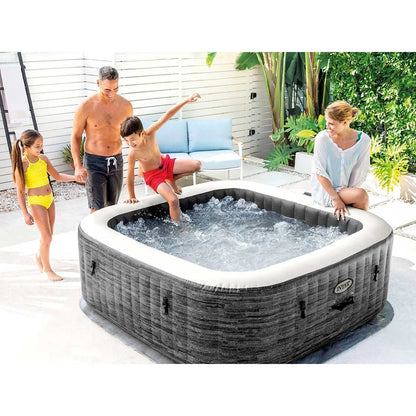Spa Gonflable Intex PureSpa Ardoise Carré Bulles 4 Places MKR00014316449