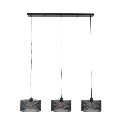 Pendelleuchte Doralyn Mit 3 Leuchten Lampenschirme Schwarz-Mesh Netzgitter-Design