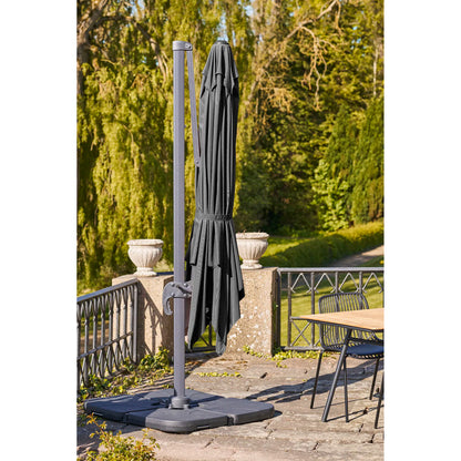 Garten Sonnenschirm Solvien – in schwarzer quadratischer Form