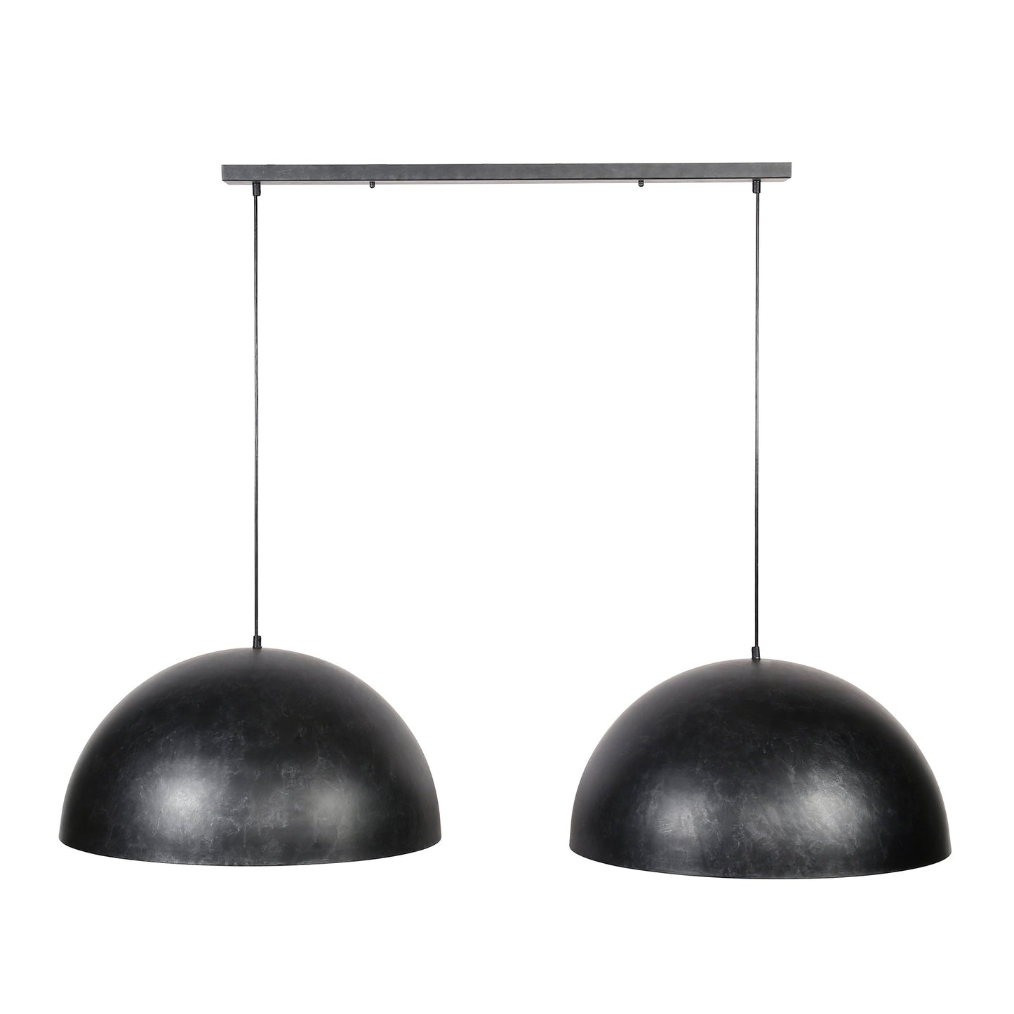 Luxusbetten24 Elandra Pendelleuchte mit 2 dunkelgrauen Lampenschirmen, 60 cm