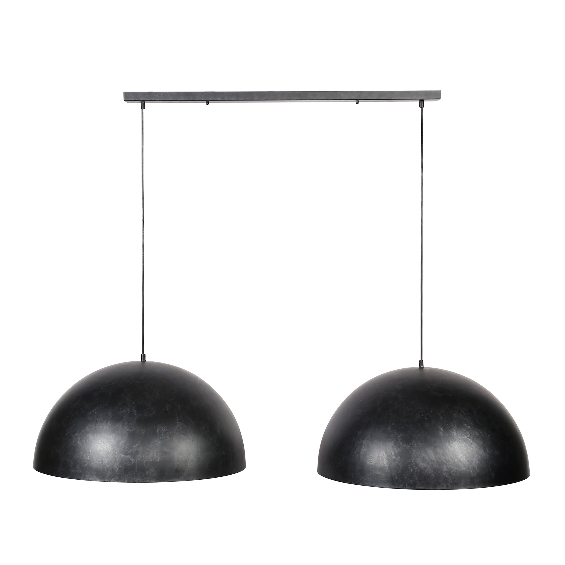 Luxusbetten24 Elandra Pendelleuchte mit 2 dunkelgrauen Lampenschirmen, 60 cm