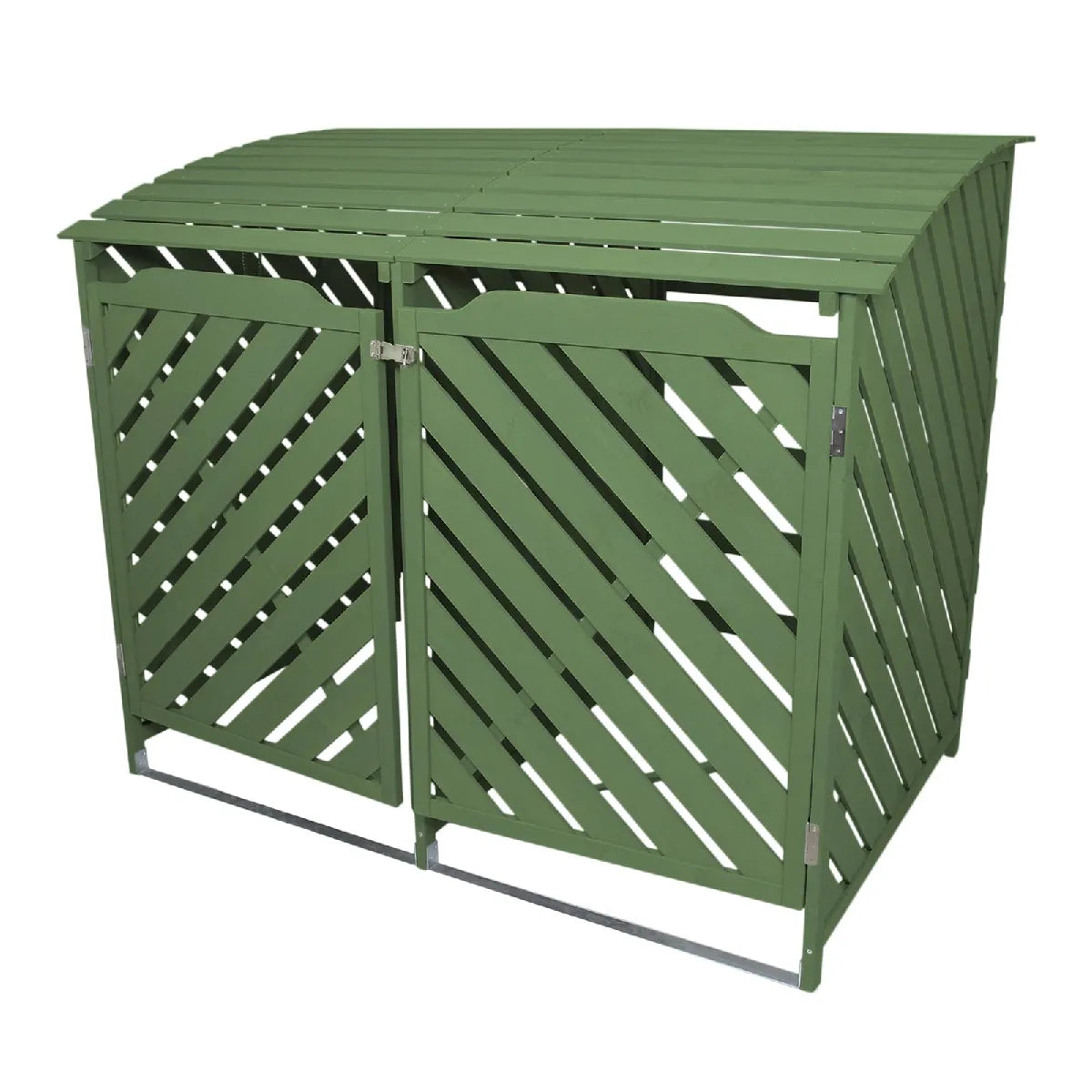 Cache Poubelle Bois Monstershop Vert Sauge MKR00001206029