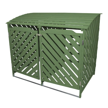Cache Poubelle Bois Monstershop Vert Sauge MKR00001206029