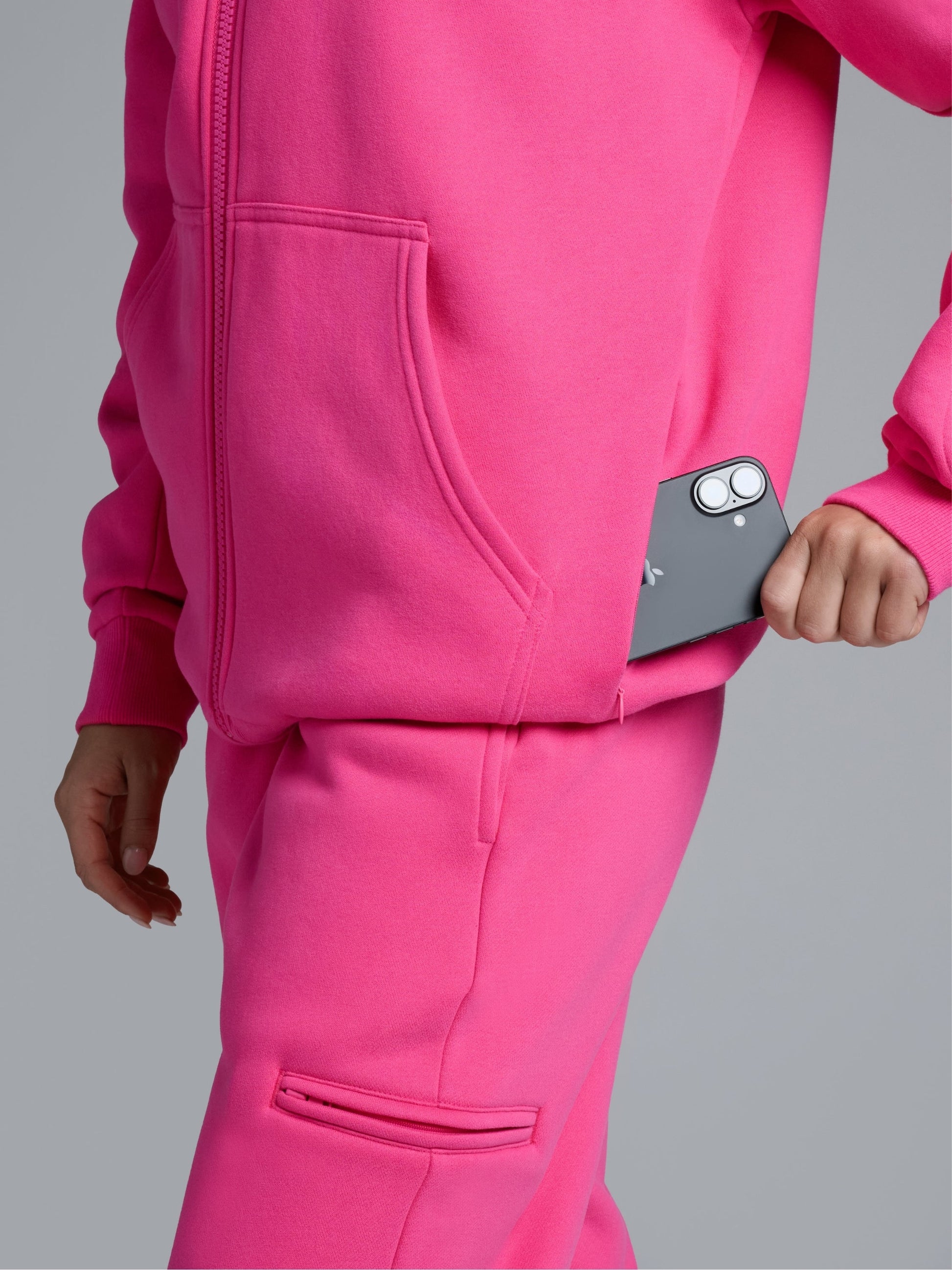 Comfrt Airplane Mode Travel Zip Hoodie Vollreißverschluss