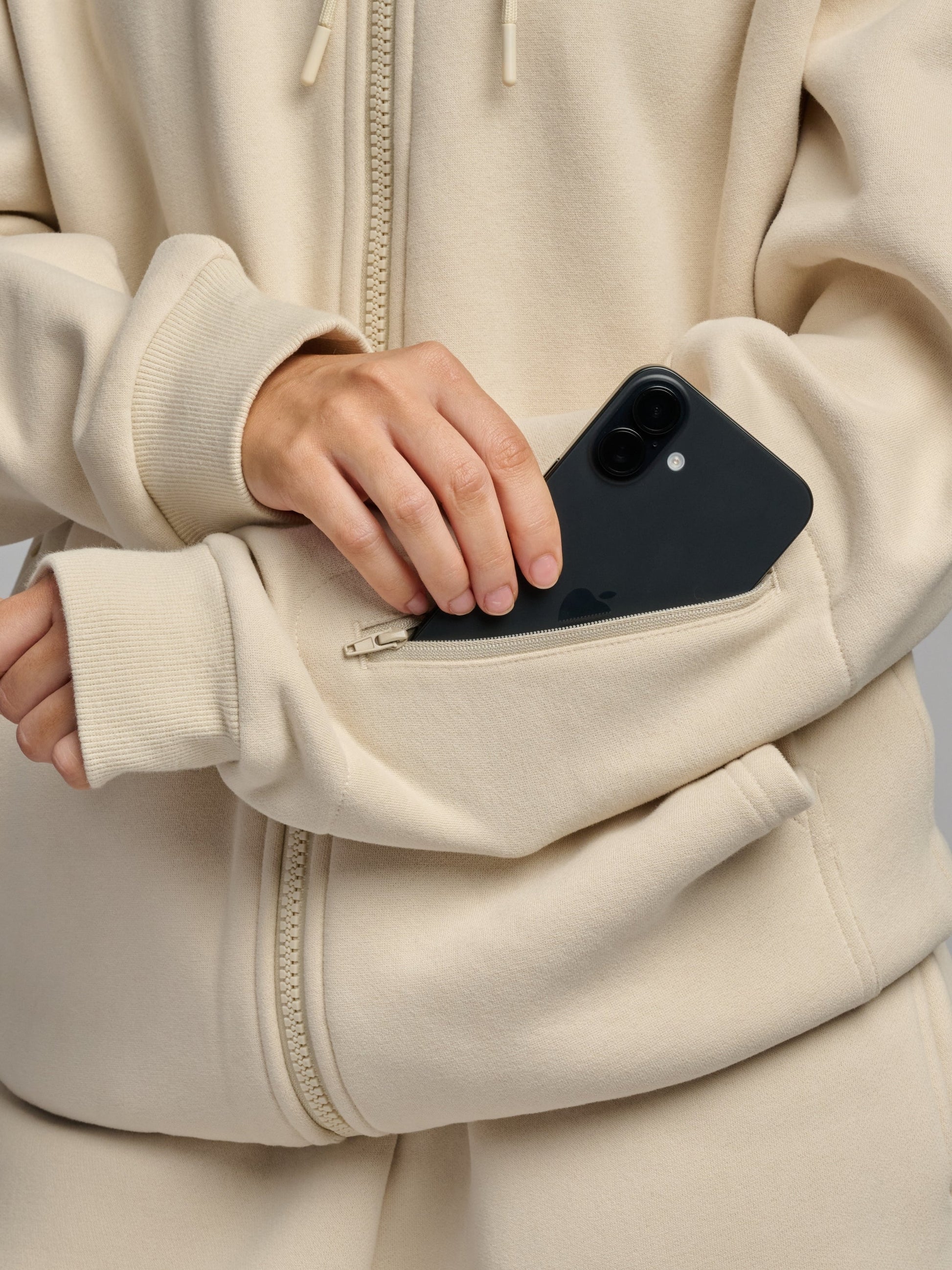 Comfrt Airplane Mode Travel Zip Hoodie Vollreißverschluss