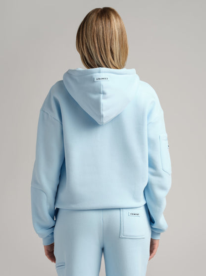 Comfrt Airplane Mode Travel Zip Hoodie Vollreißverschluss