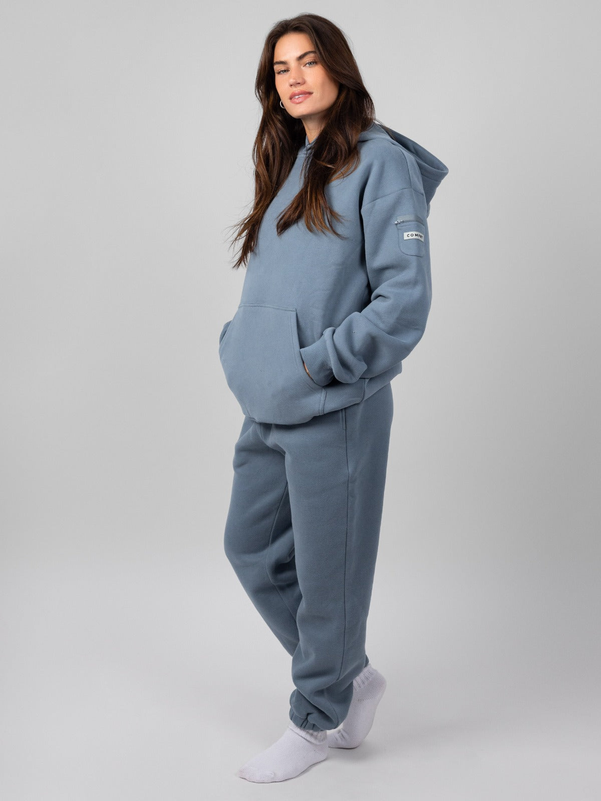 Comfrt Travel Essentials Kapuzenpullover – Superweiche Baumwollmischung, Mehrere Farben