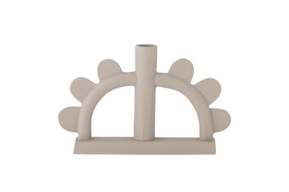Luxusbetten24 Nalia Kerzenhalter Aluminium Naturton Weiß Modern Dekorativ