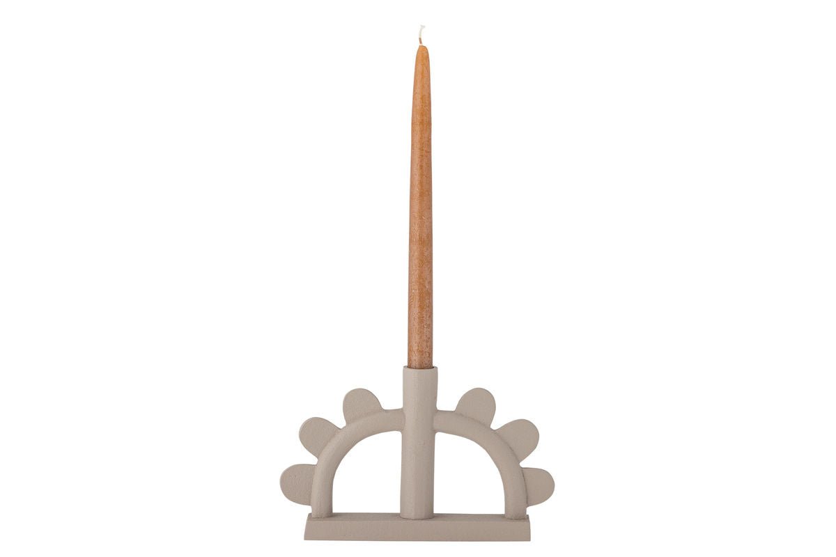 Luxusbetten24 Nalia Kerzenhalter Aluminium Naturton Weiß Modern Dekorativ