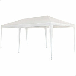Aktive Pergola Desmontable Blanco 6x3m Techo Retráctil Exterior