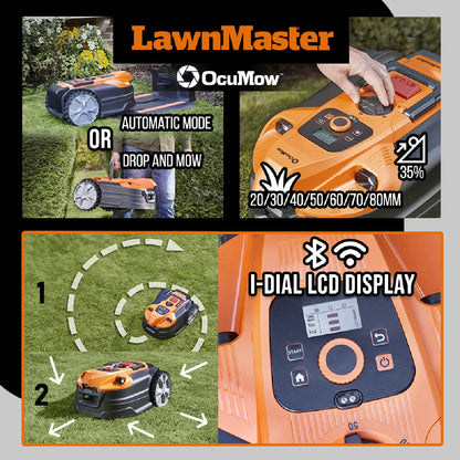 Lawnmaster Robot Cortacésped 24V sin Cable con Estación 600 m²