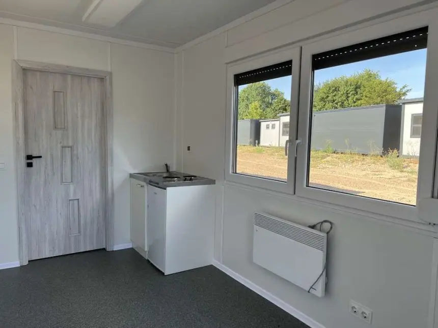 Conteneur Base De Vie Avec Cuisinette, WC Et Douche 6,00 x 2,43m