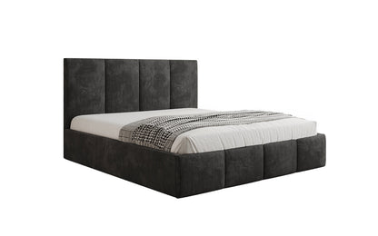 Mina Designer Polsterbett Cord – 140 × 200 cm, wählbare Kopfteilhöhe, Farben