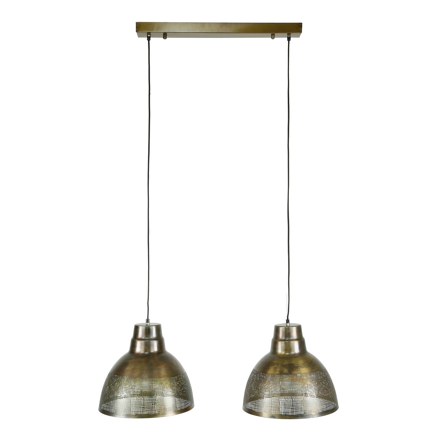 Luxusbetten24 Armonis Pendelleuchte Handperforierte Lampenschirme Antikbronze