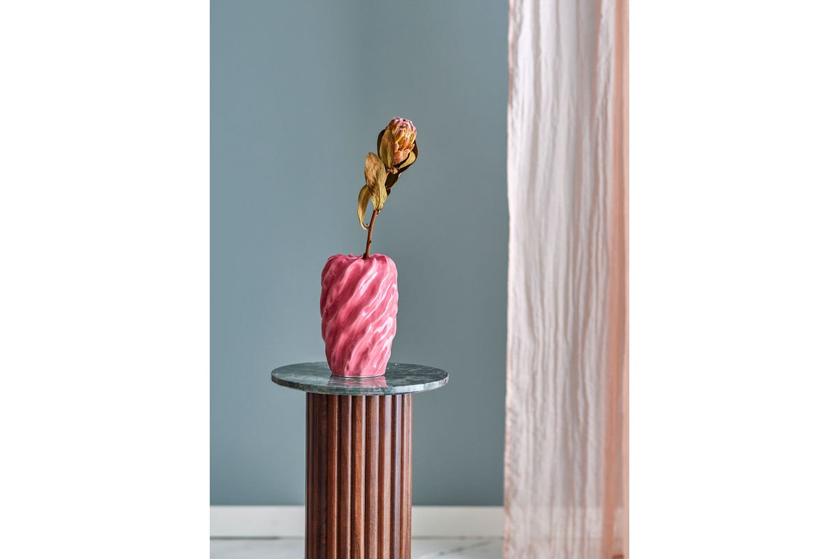 Vase Mila Rosé – Elegante Steingut-Vase