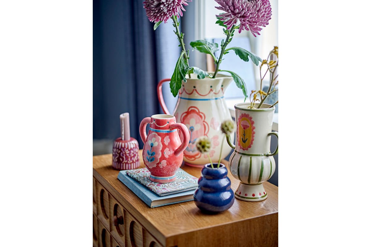 Lulo Vase Blau aus Steingut – Elegante Handgefertigte Dekoration