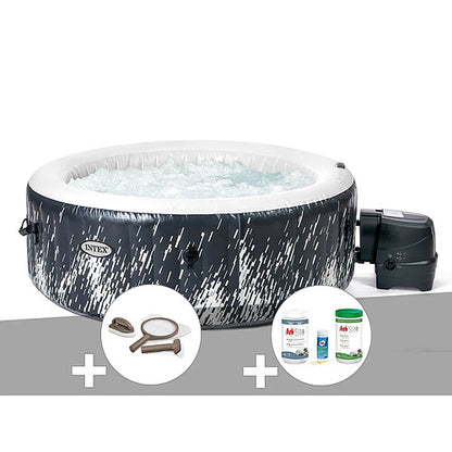 Kit Spa Gonflable Intex PureSpa Galaxie Rond Bulles 4 Places MKR00014316443
