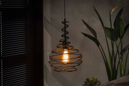 Luxusbetten24 Vireo Pendelleuchte – Modernes Markantes Metall-Design, Schwarz, Wohnzimmer