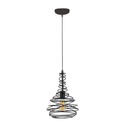 Luxusbetten24 Vireo Pendelleuchte – Modernes Markantes Metall-Design, Schwarz, Wohnzimmer
