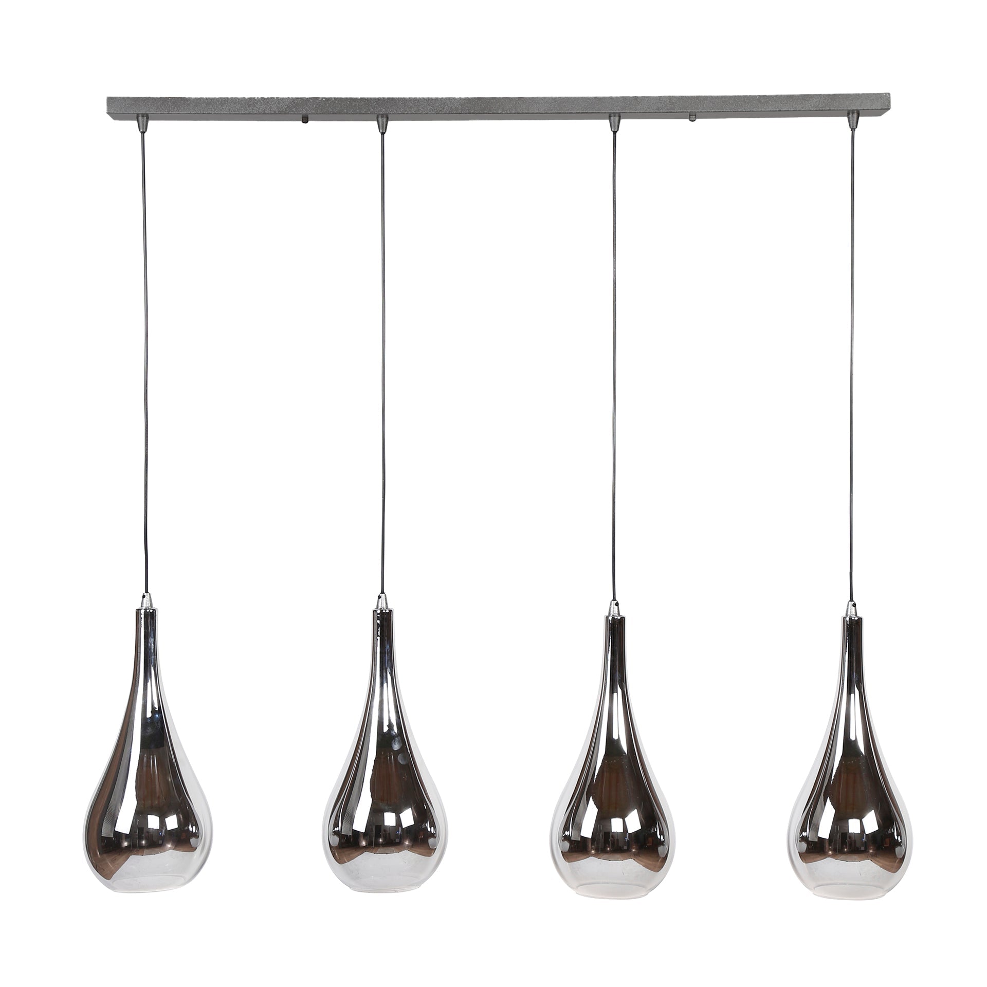 Pendelleuchte Mirano – Chromglas Mit Spiegeleffekt (4-Flammig)