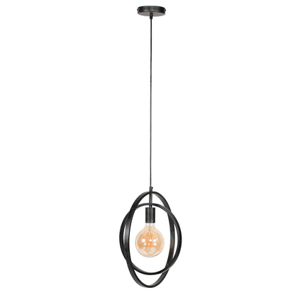 Luxusbetten24 Orbitra Pendelleuchte, Drehbares Ringdesign, Anthrazit