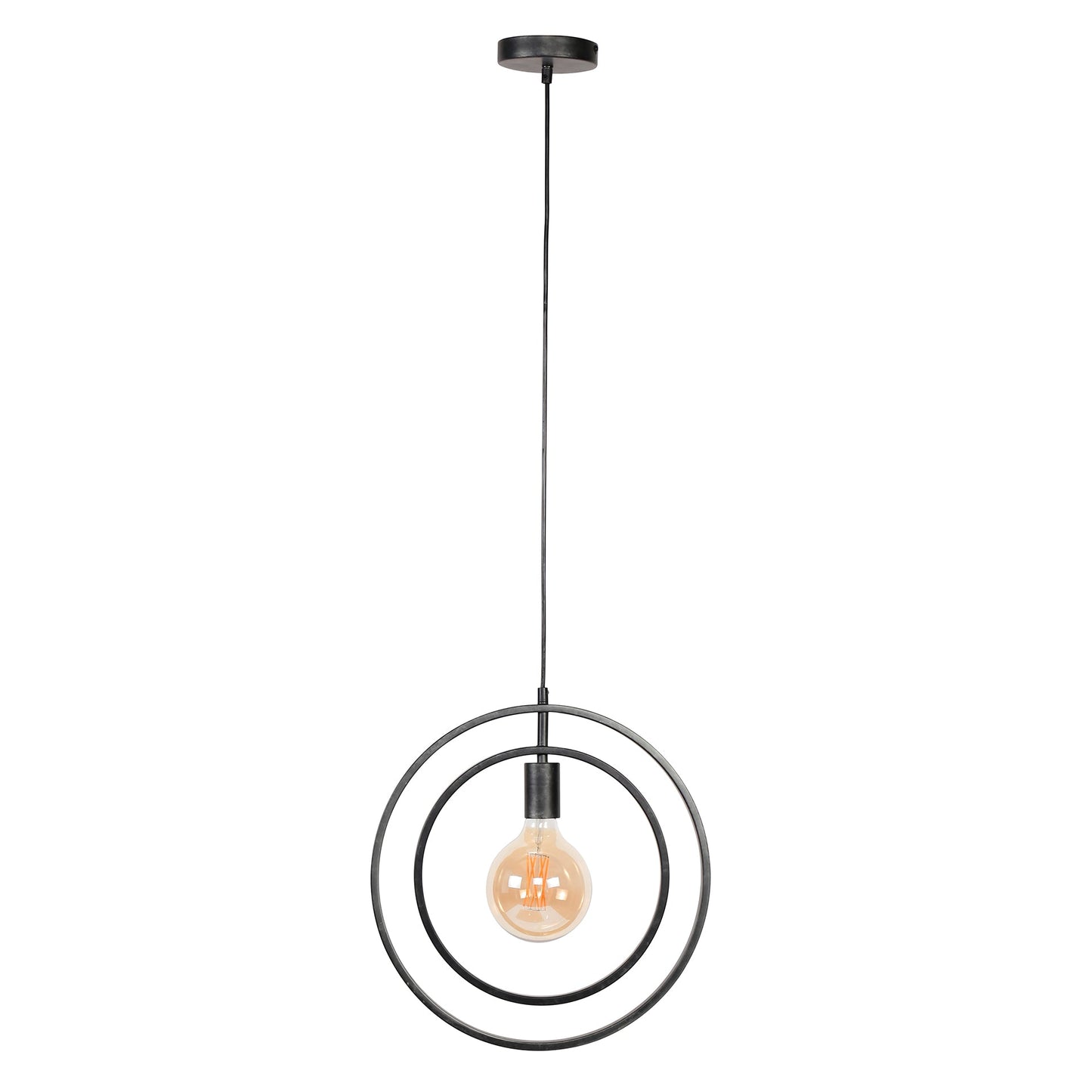 Luxusbetten24 Orbitra Pendelleuchte, Drehbares Ringdesign, Anthrazit