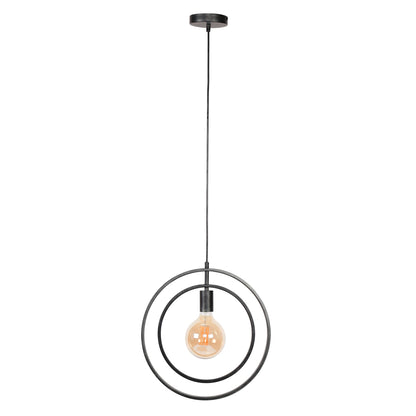 Luxusbetten24 Orbitra Pendelleuchte, Drehbares Ringdesign, Anthrazit