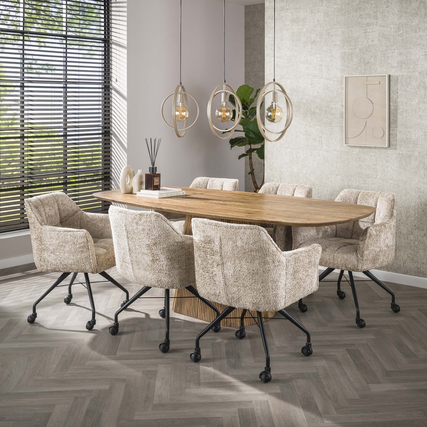 Luxusbetten24 Rotaro Line Pendelleuchte – Modernes Lineares Ringdesign, 3‑Flammig