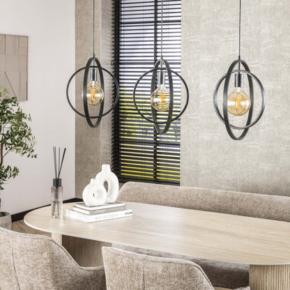 Luxusbetten24 Rotaro Line Pendelleuchte – Modernes Lineares Ringdesign, 3‑Flammig