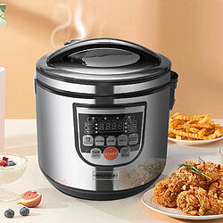 Home Star Cuiseur 5L Inox LED y Mantener Caliente Negro/Plata