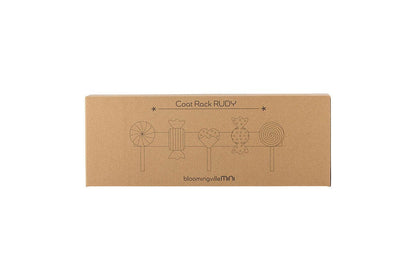 Kinder Garderobe Haily aus Kiefernholz mit Bonbon Design Bunt