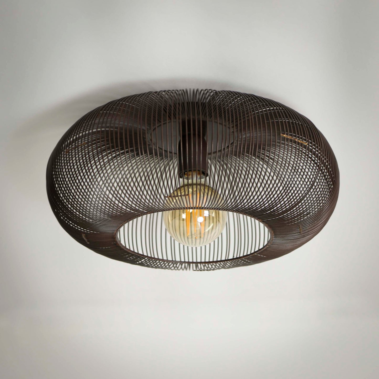 Luxusbetten24 Twira Moderne Deckenleuchte aus Schwarznickel mit Kupferdetails