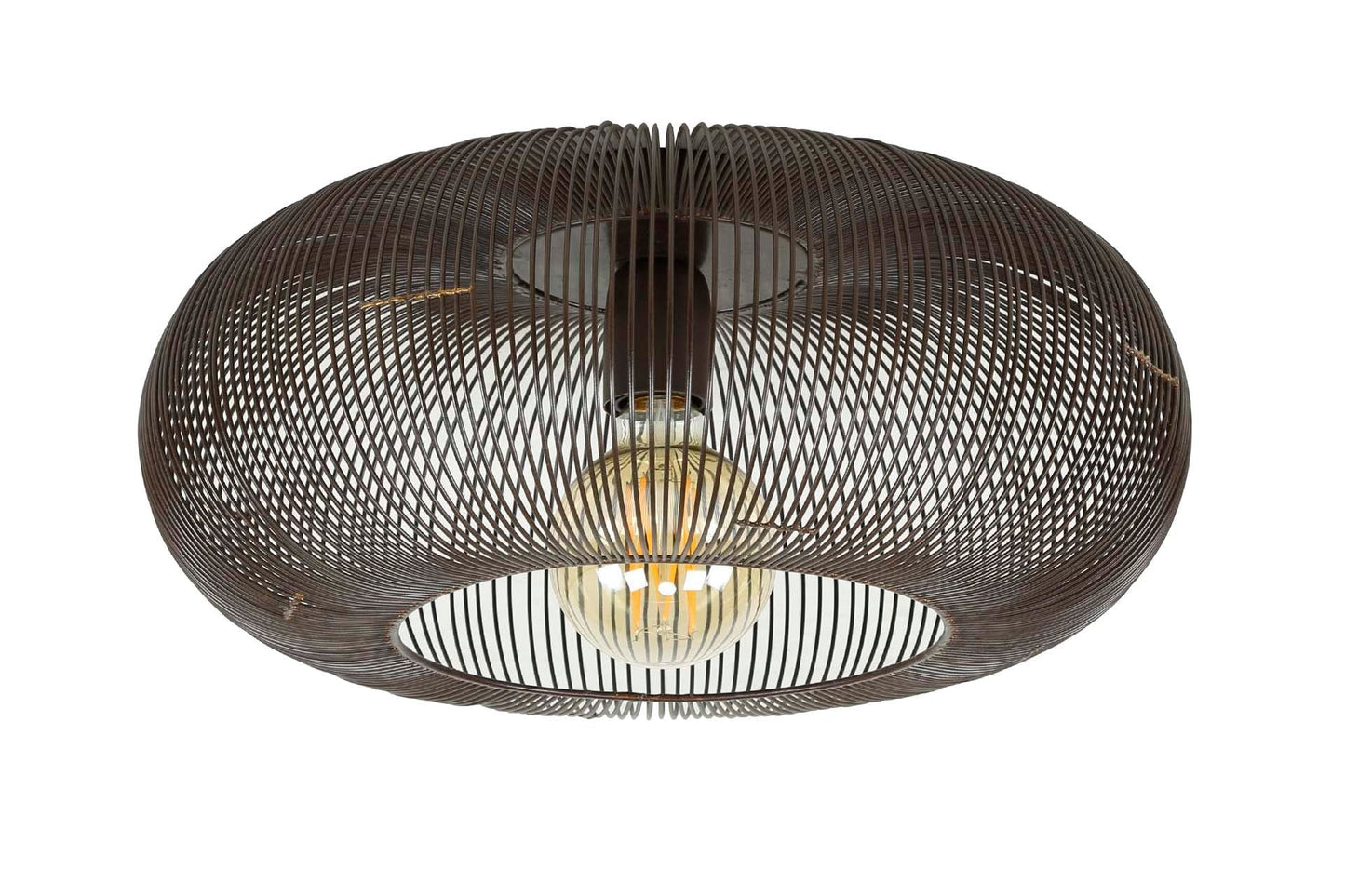 Luxusbetten24 Twira Moderne Deckenleuchte aus Schwarznickel mit Kupferdetails