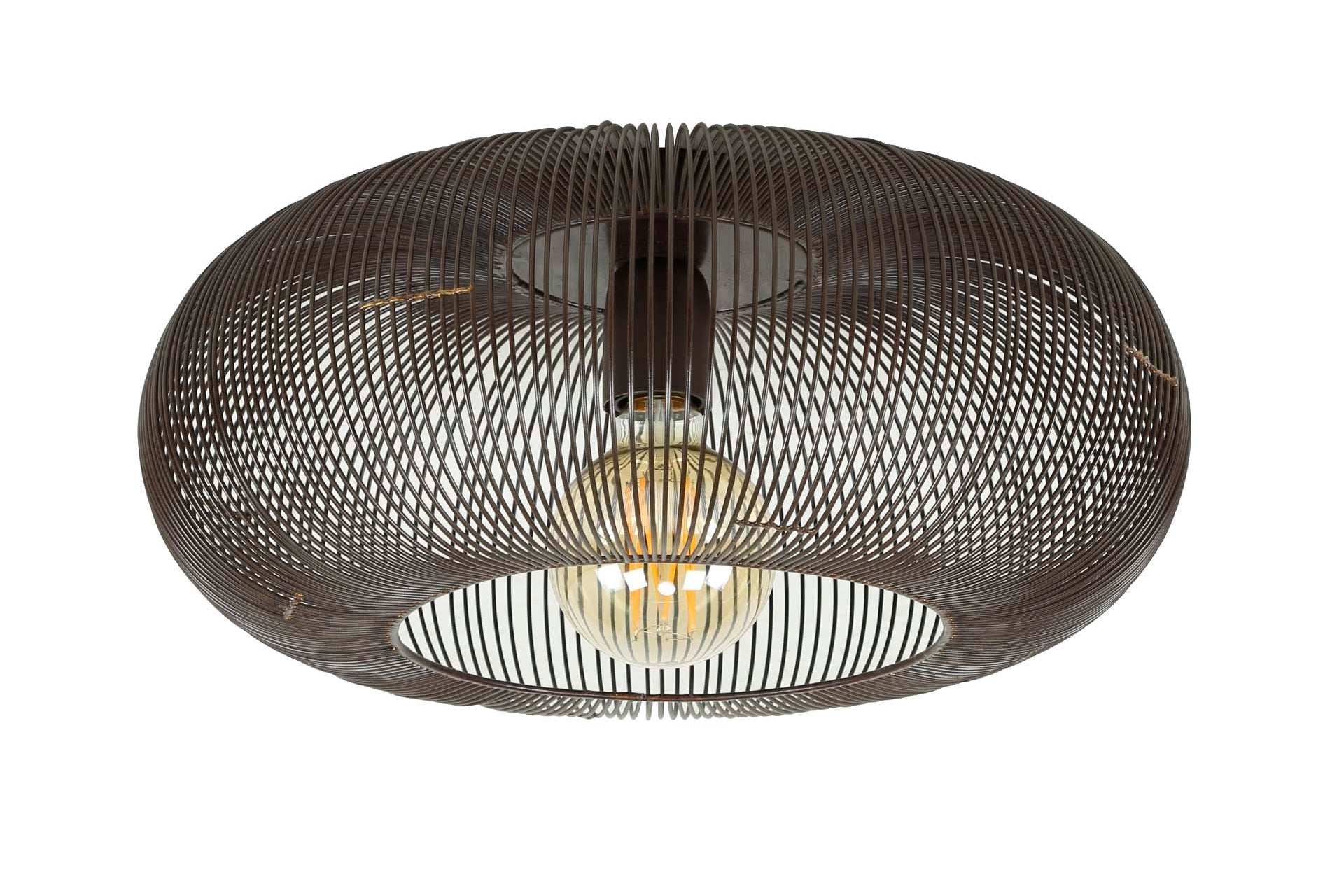 Luxusbetten24 Twira Moderne Deckenleuchte aus Schwarznickel mit Kupferdetails