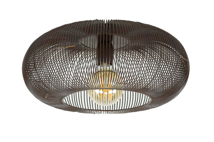 Luxusbetten24 Twira Moderne Deckenleuchte aus Schwarznickel mit Kupferdetails