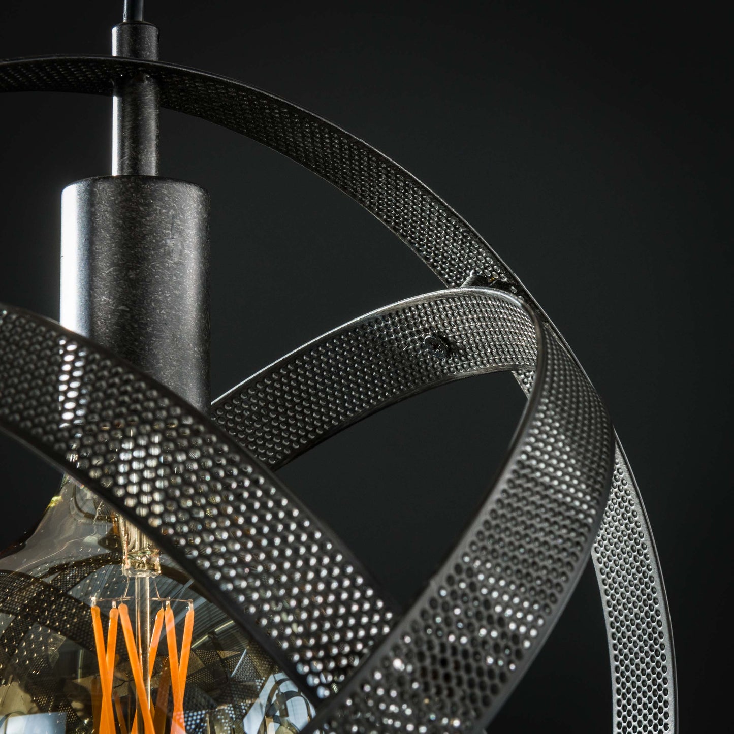 Pendelleuchte Astryx – Drehbares Ringdesign Schwarz 3‑Flammig