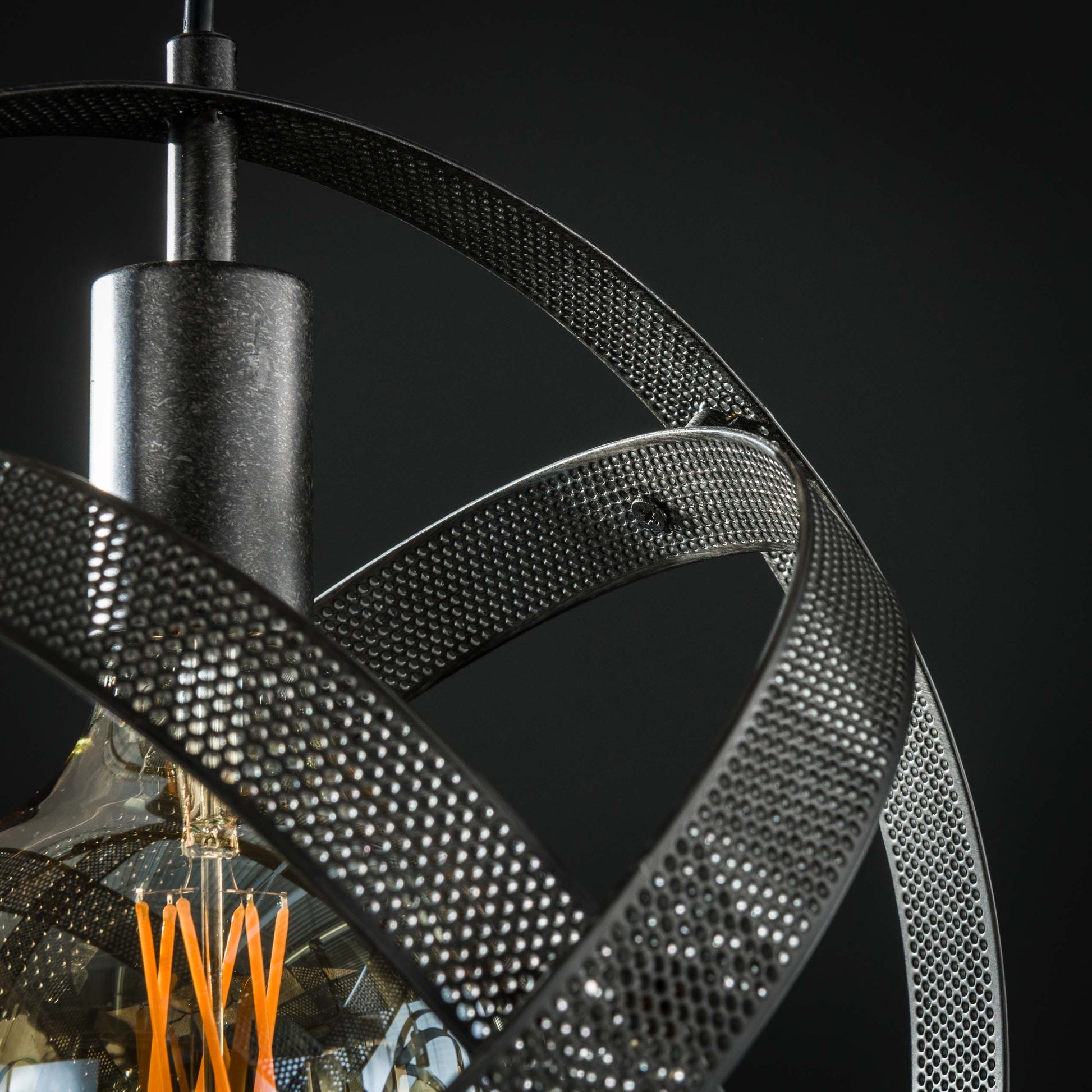 Pendelleuchte Astryx – Drehbares Ringdesign Schwarz 3‑Flammig