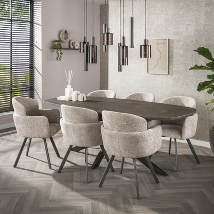 Pendelleuchte Ayu – Cluster-Design in Braun (9-flammig)