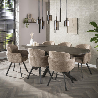 Pendelleuchte Ayu – Cluster-Design in Braun (9-flammig)