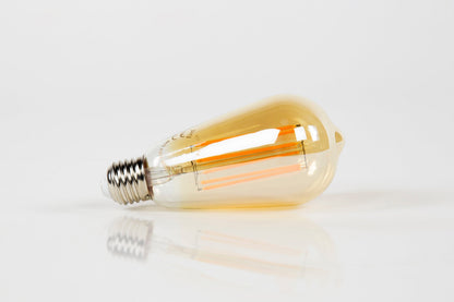 Luxusbetten24 Aura Drop LED‑Glühlampe ST64‑E27 Amberglas Für Wohnambiente