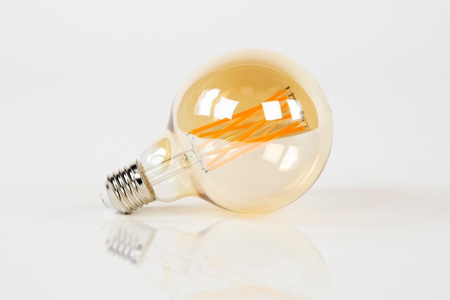 Rara LED-Glühlampe G95-E27 Amberfarbenes Glas Filament Leuchte Amber
