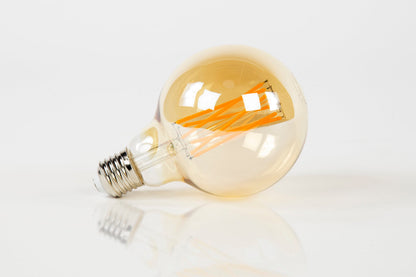Rara LED-Glühlampe G95-E27 Amberfarbenes Glas Filament Leuchte Amber