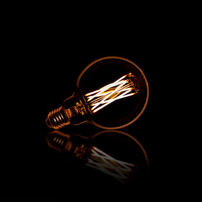 Rara LED-Glühlampe G95-E27 Amberfarbenes Glas Filament Leuchte Amber