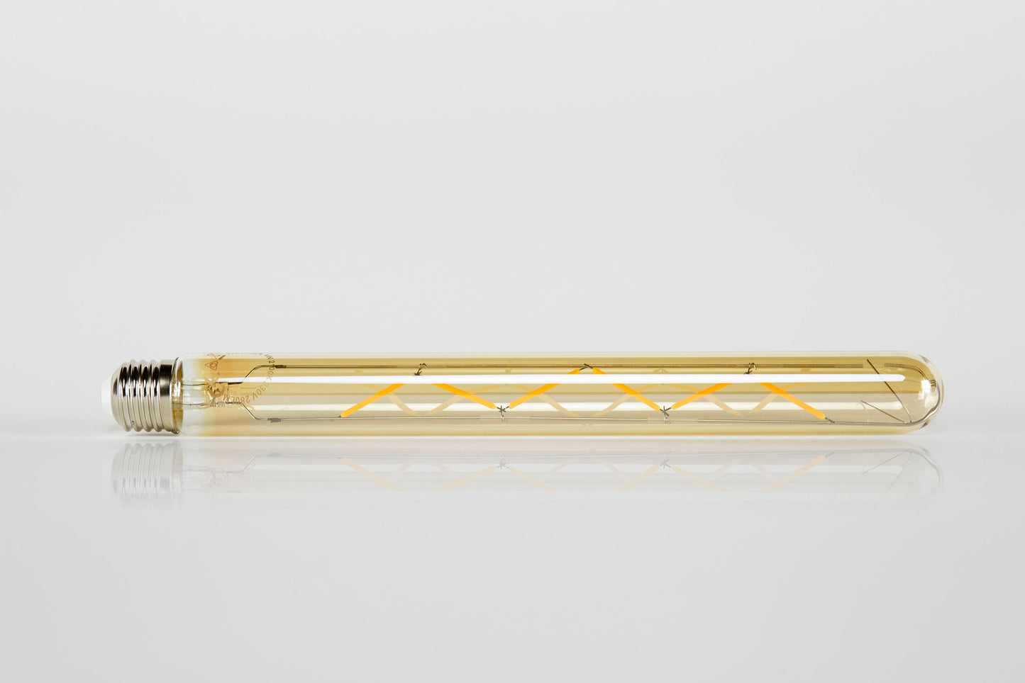LED-Glühlampe Nirox – T32‑E27 (30 cm) mit amberfarbenem Glas