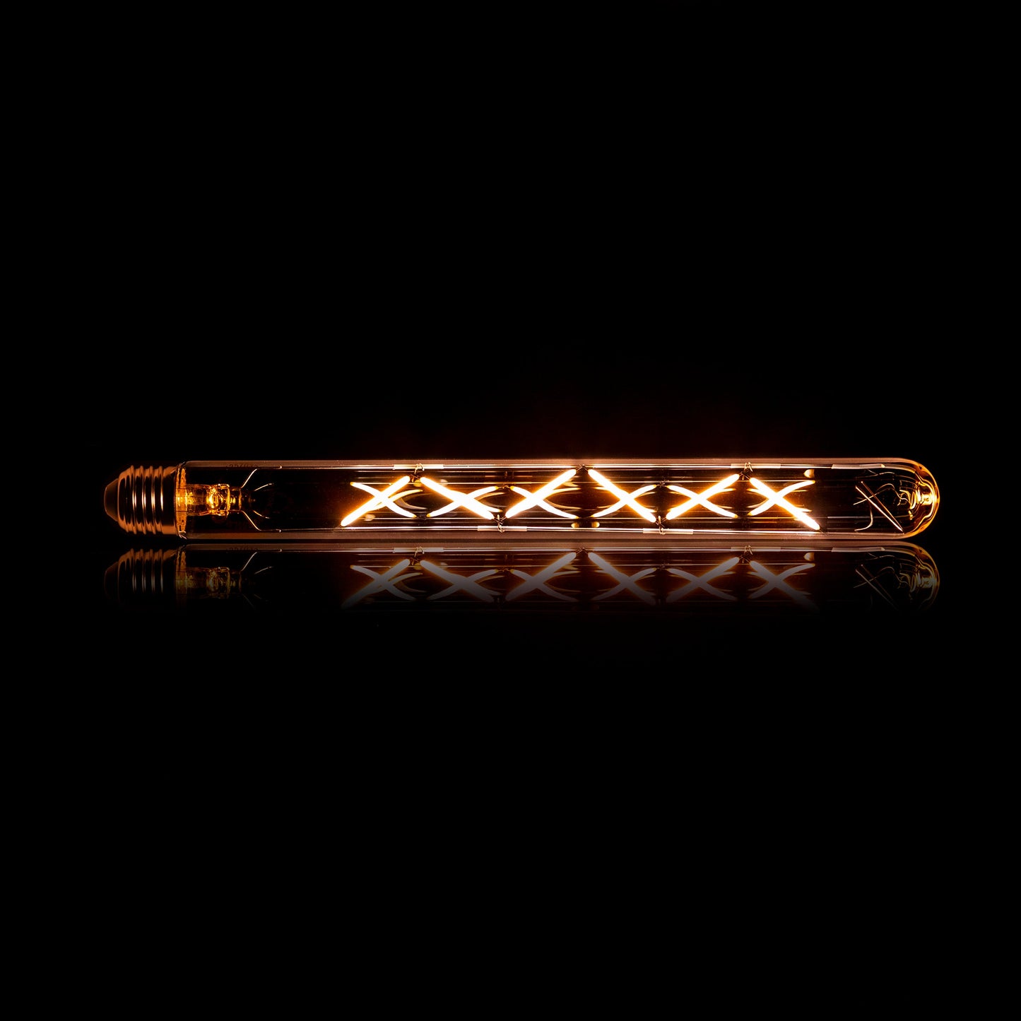 LED-Glühlampe Nirox – T32‑E27 (30 cm) mit amberfarbenem Glas