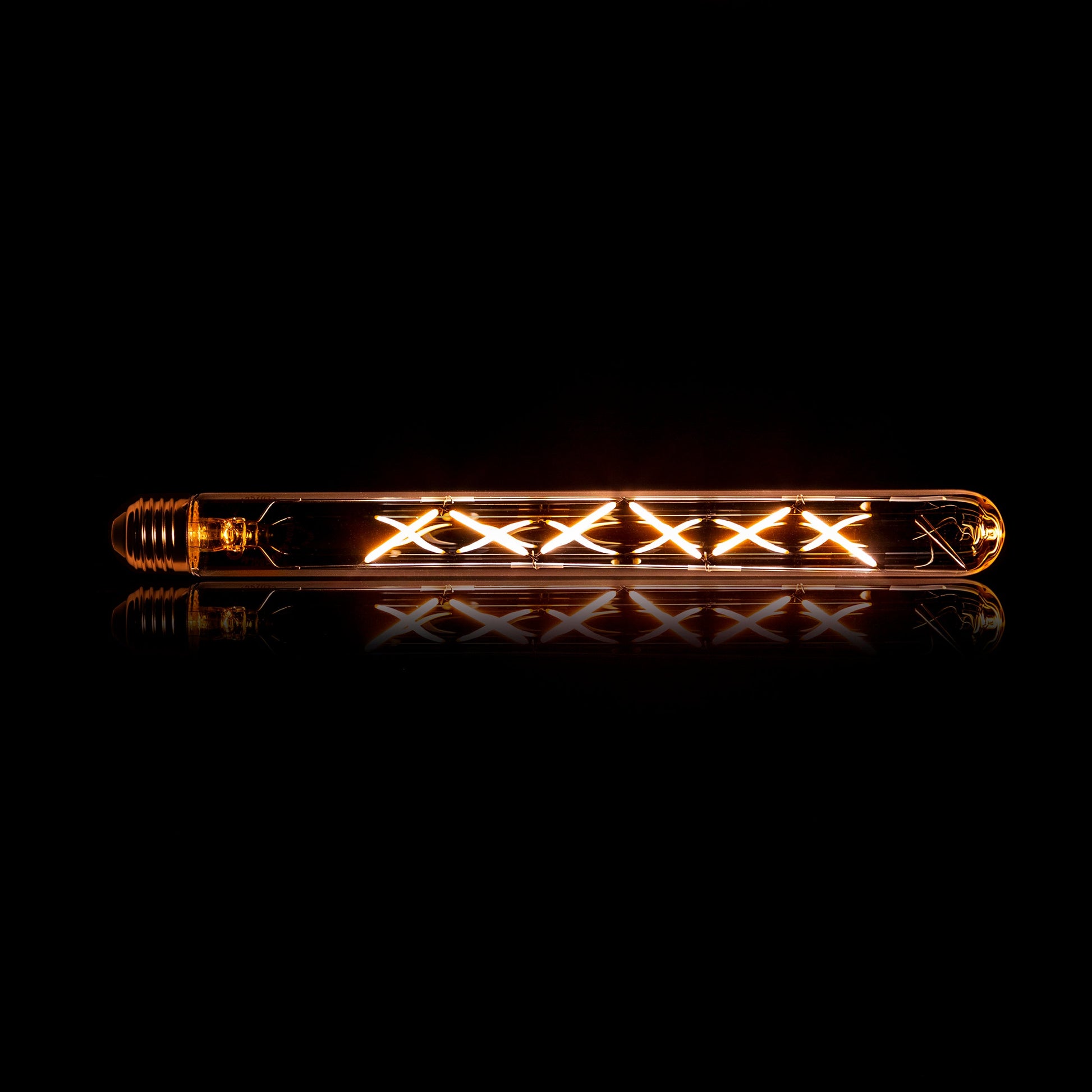 LED-Glühlampe Nirox – T32‑E27 (30 cm) mit amberfarbenem Glas
