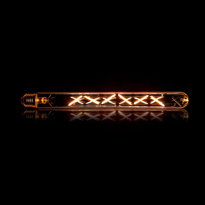 LED-Glühlampe Nirox – T32‑E27 (30 cm) mit amberfarbenem Glas