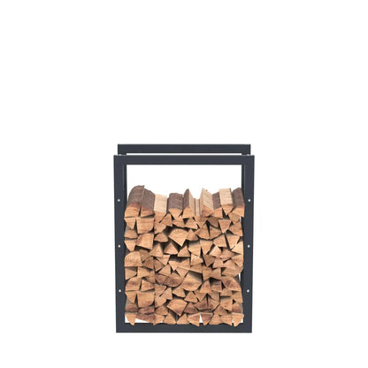 Bcelec Rack de Madera Acero Negro 80x60x25 cm
