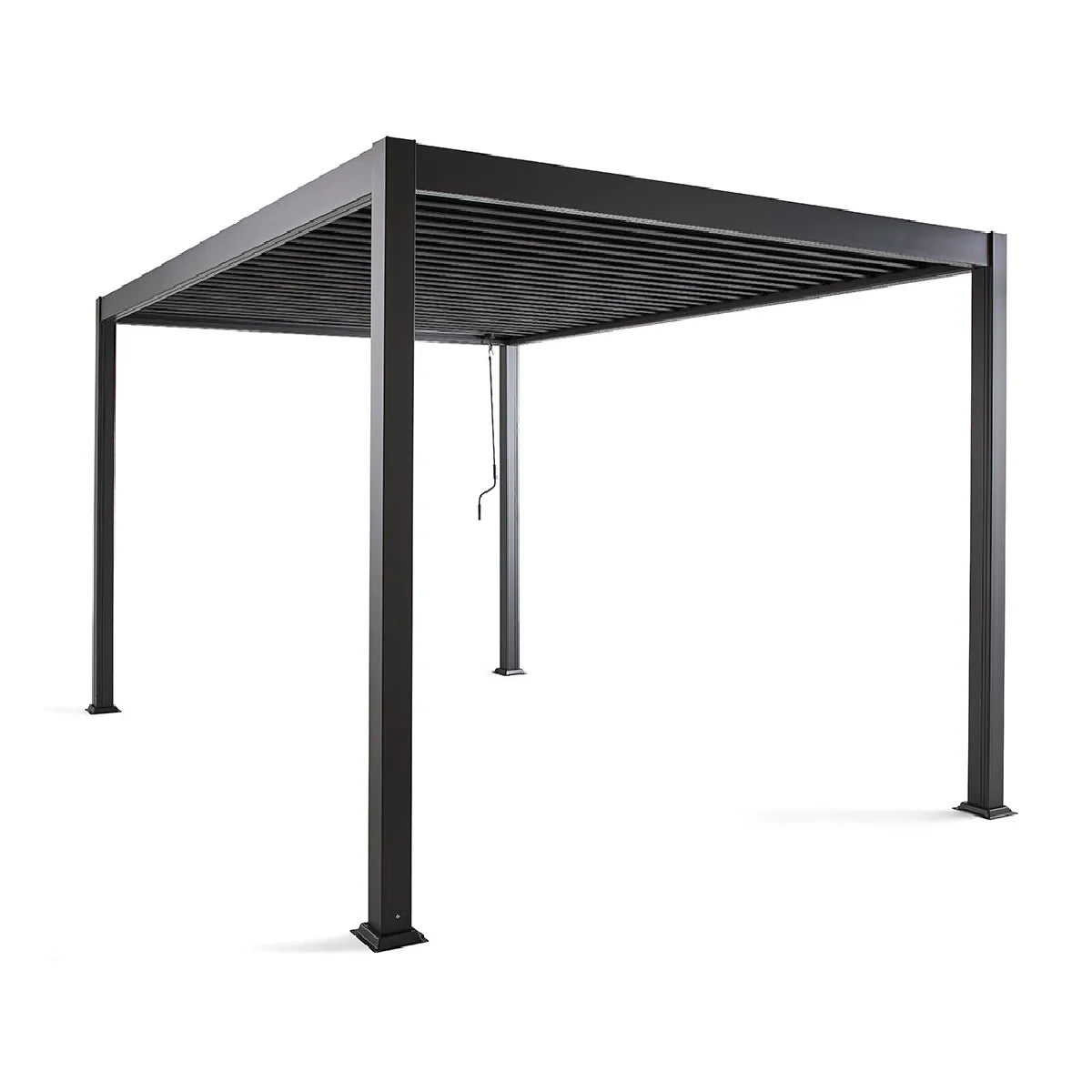 Bestmobilier CHERRY 2458GANT Pergola Bioclimática Aluminio Anthracite 4x3 m