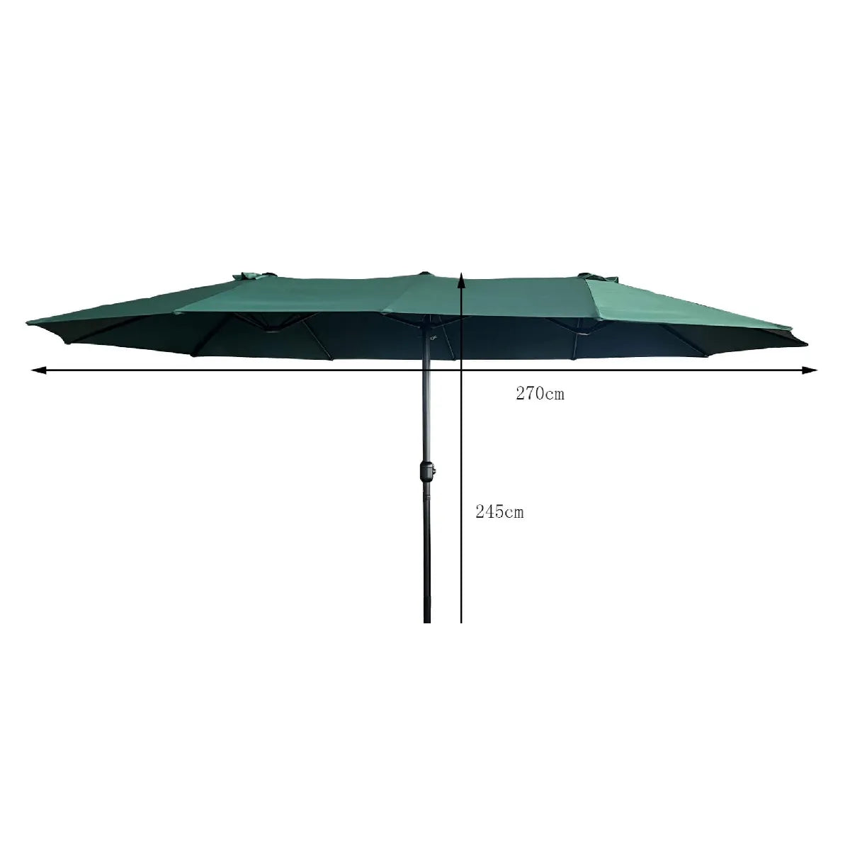 Akord Parasol Rectangular Verde Oscuro 270x460 cm